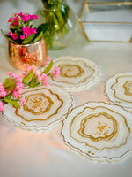 Pearl White Geode Coasters