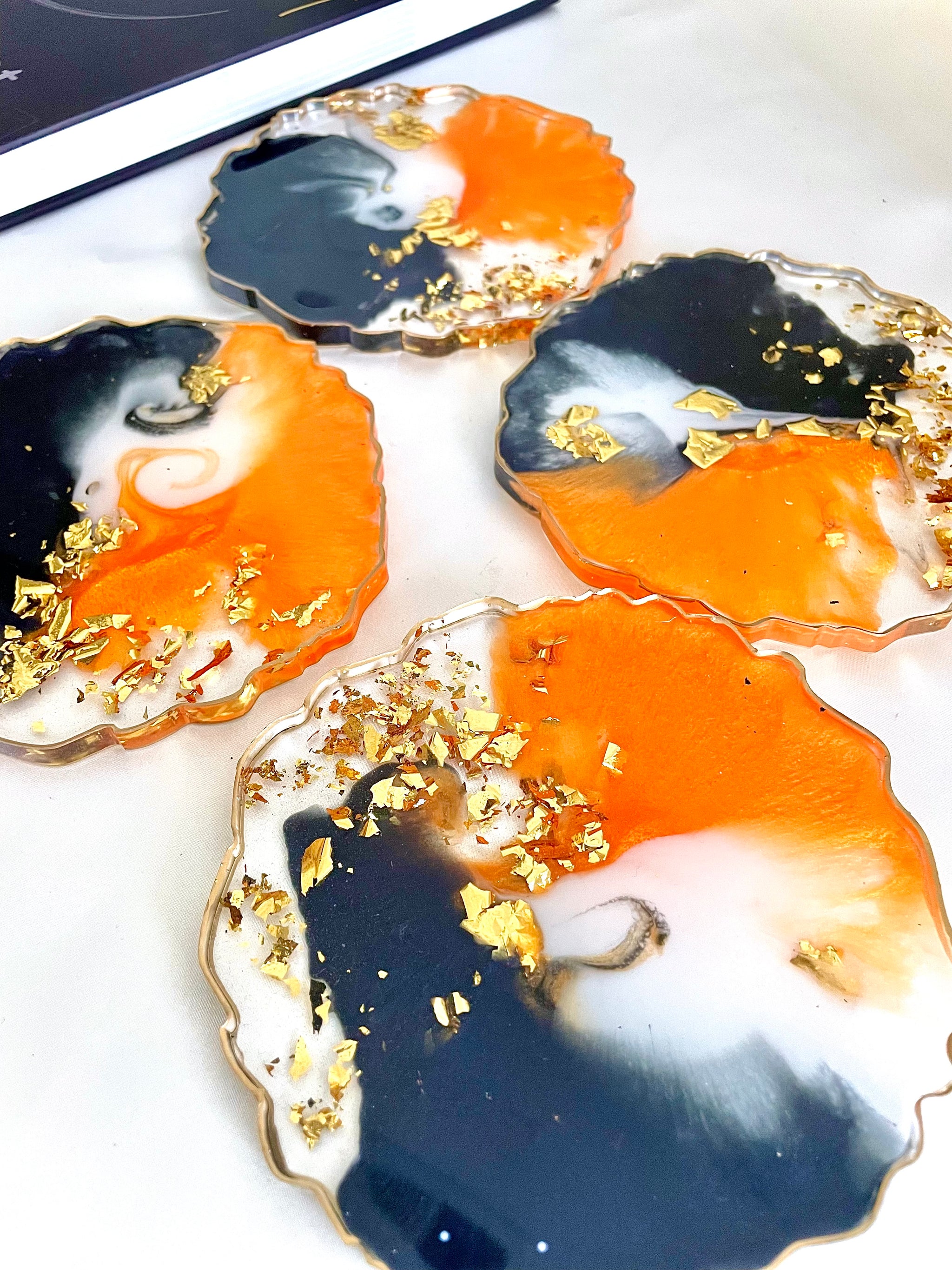 Tangerine Twist Coasters – Queen Bee Artisan Co
