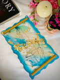 Blue Abstract Tray