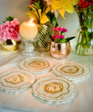 Pearl White Geode Coasters